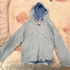 Blue Striped Swim Coverup